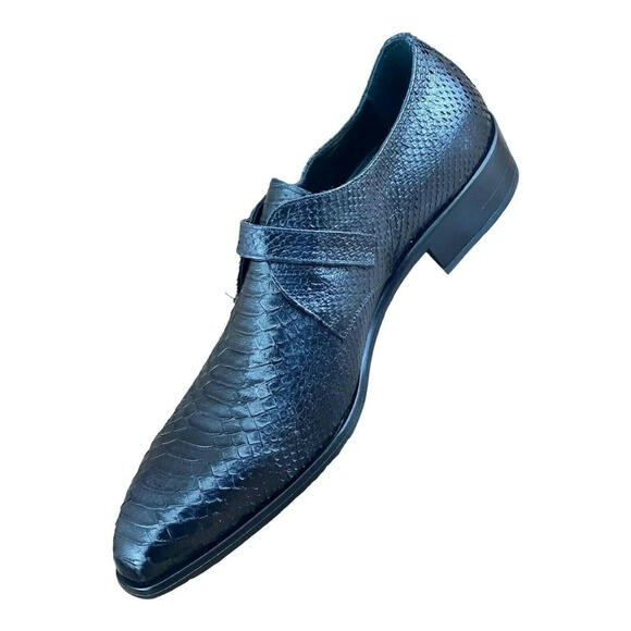 Jo Ghost Croc Embossed Monk Shoes Men black main image 4